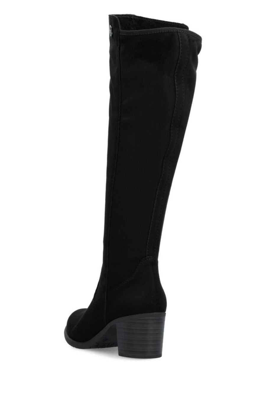 Rieker Knee High Suede Boots in Black 