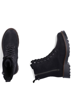 Rieker Lace Up Boot in Blackv 