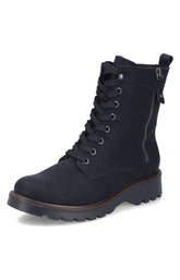 Rieker Lace Up Boot in Black 
