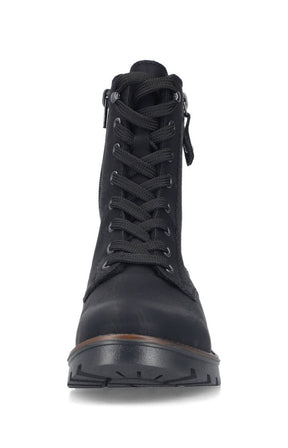 Rieker Lace Up Boot in Black 