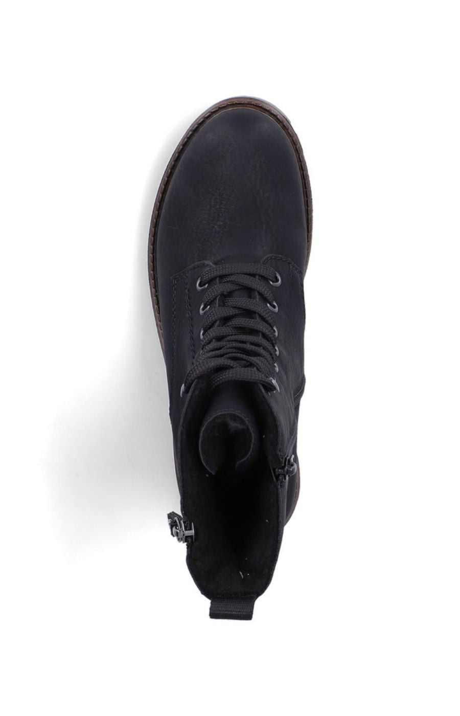 Rieker Lace Up Boot in Black 