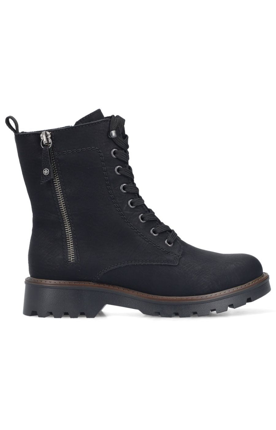 Rieker Lace Up Boot in Black 