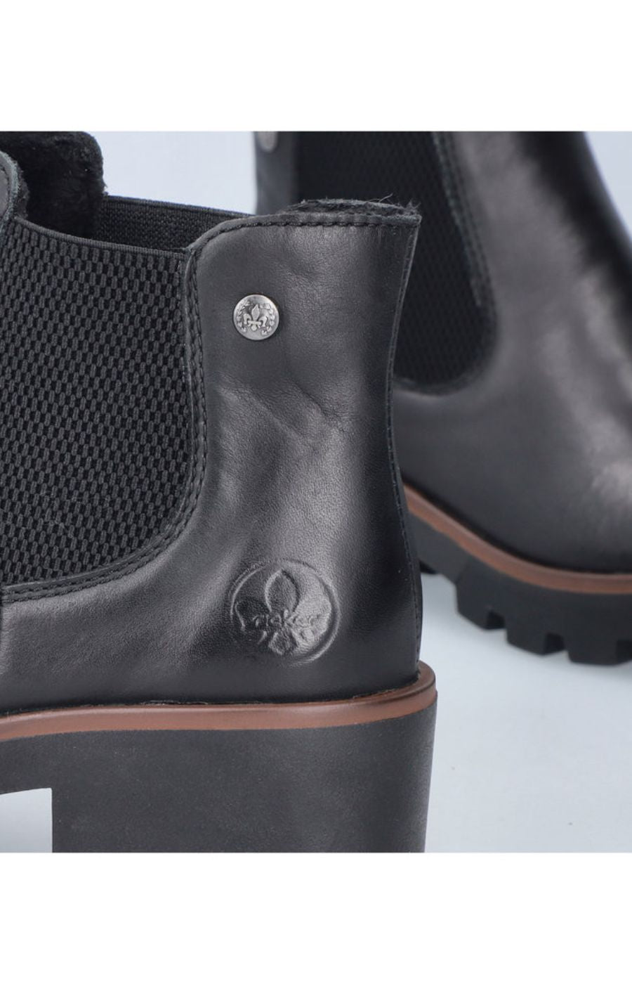 Rieker Leather Chelsea Boot in Black