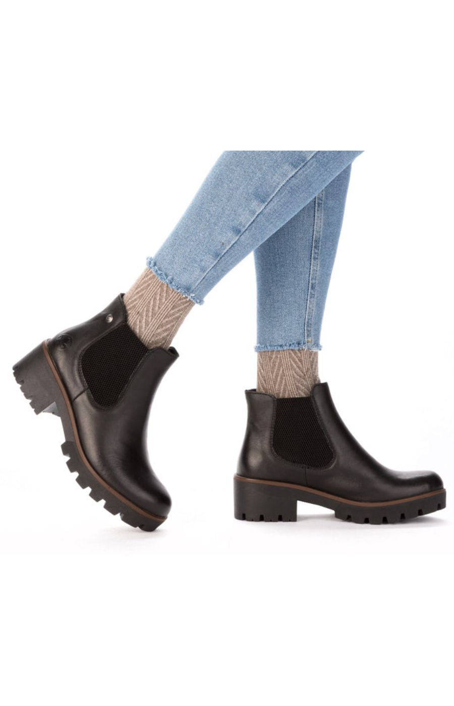 Rieker Leather Chelsea Boot in Black