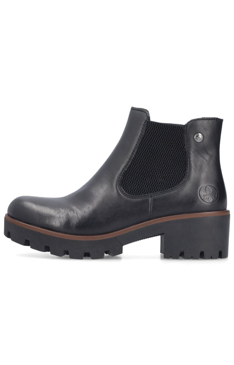Rieker Leather Chelsea Boot in Black