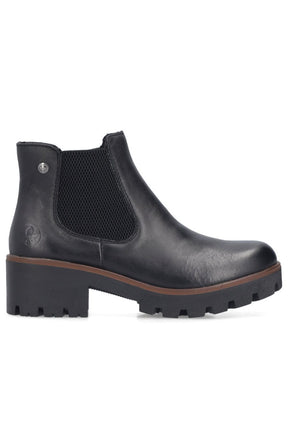 Rieker Leather Chelsea Boot in Black