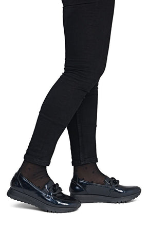 Rieker Leather Loafer in Navy 