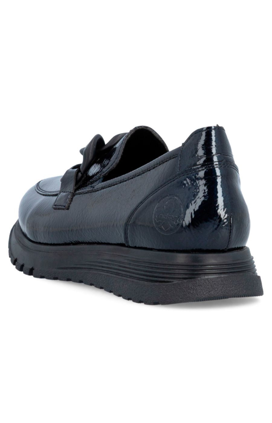 Rieker Leather Loafer in Navy 