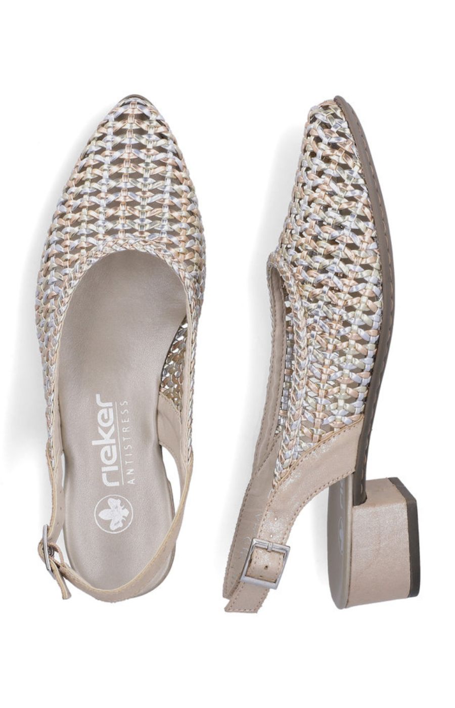 Rieker Metallic Sling Back Shoe