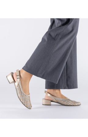 Rieker Metallic Sling Back Shoe 