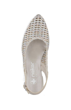 Rieker Metallic Sling Back Shoe 