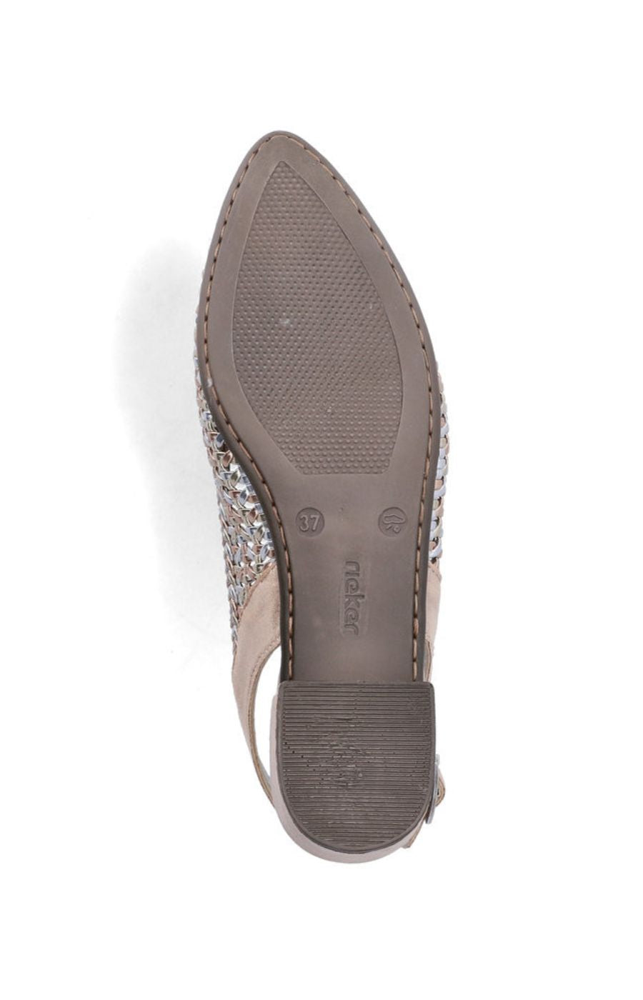 Rieker Metallic Sling Back Shoe 