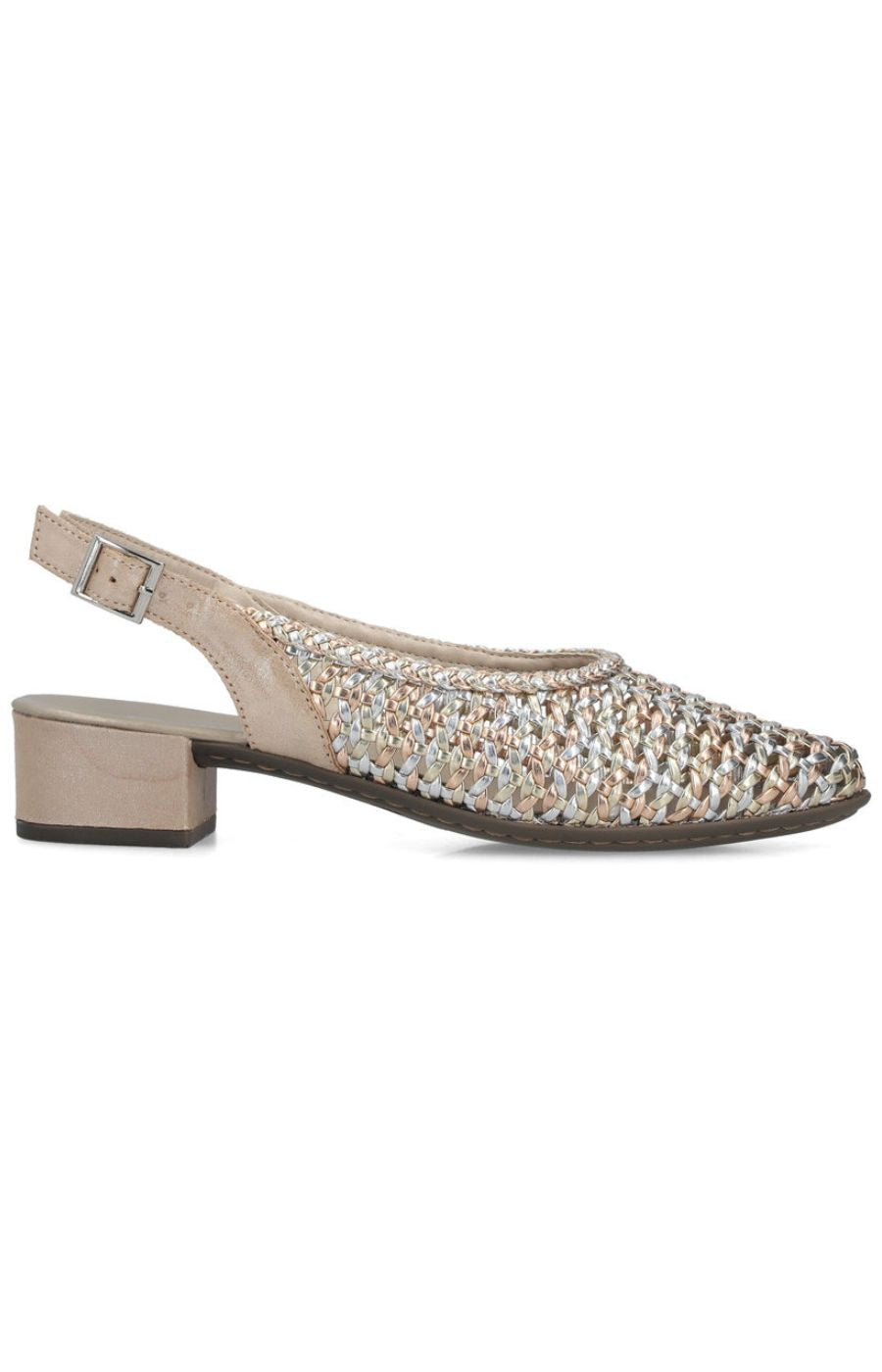 Rieker Metallic Sling Back Shoe 