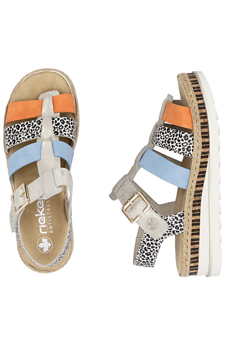 Rieker Multi Coloured Strap Sandal 