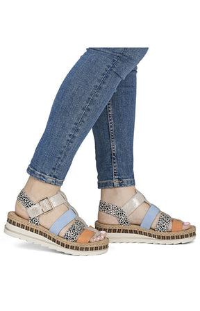 Rieker Multi Coloured Strap Sandal 