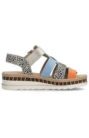 Rieker Multi Coloured Strap Sandal 