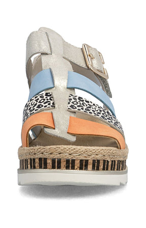 Rieker Multi Coloured Strap Sandal 