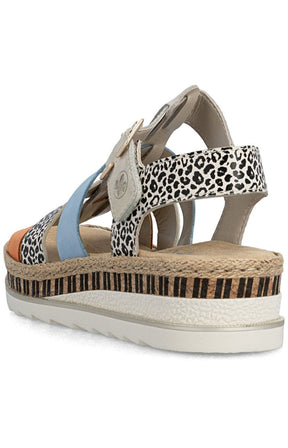 Rieker Multi Coloured Strap Sandal 