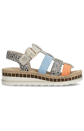 Rieker Multi Coloured Strap Sandal 