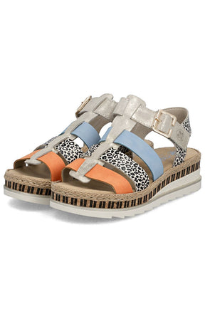 Rieker Multi Coloured Strap Sandal 