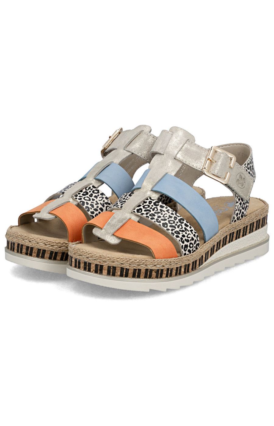Rieker Multi Coloured Strap Sandal 