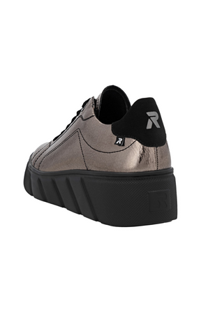 Rieker Patent Trainer in Metallic