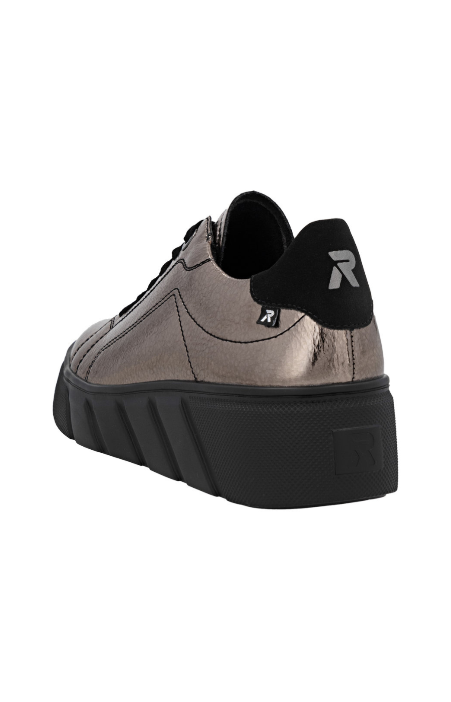 Rieker Patent Trainer in Metallic