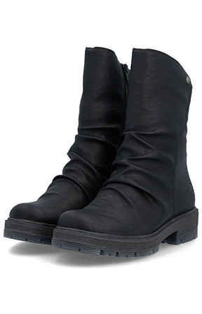 Rieker Ruched Boot in Black 