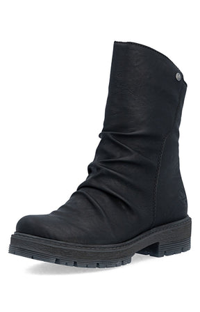 Rieker Ruched Boot in Black 