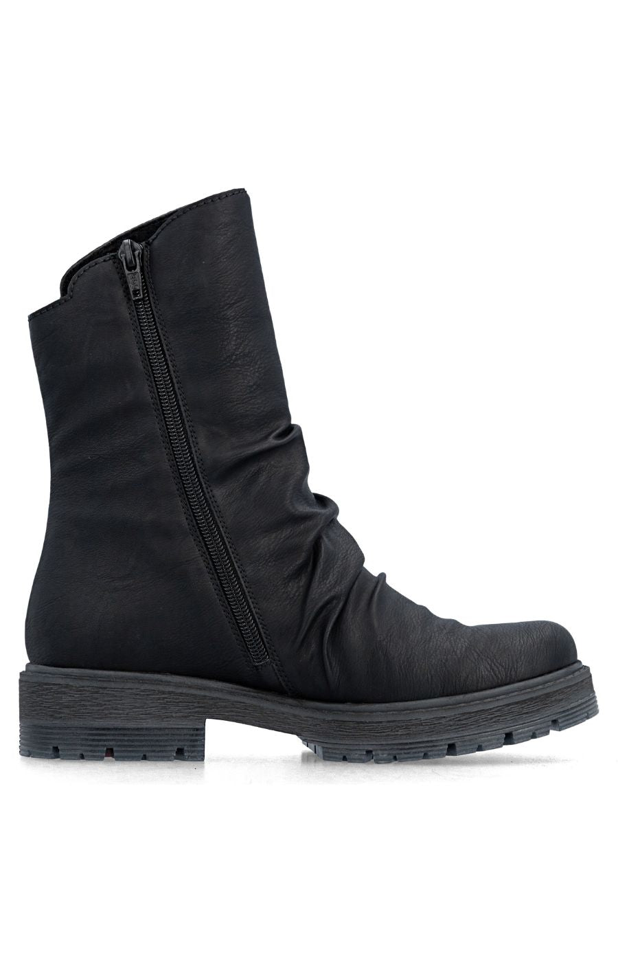 Rieker Ruched Boot in Black 