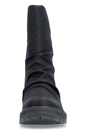 Rieker Ruched Boot in Black 