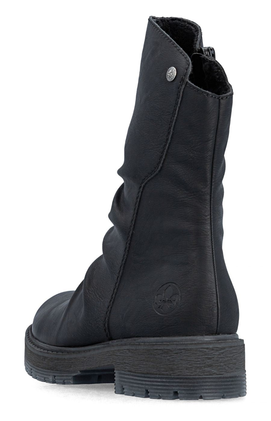 Rieker Ruched Boot in Black 