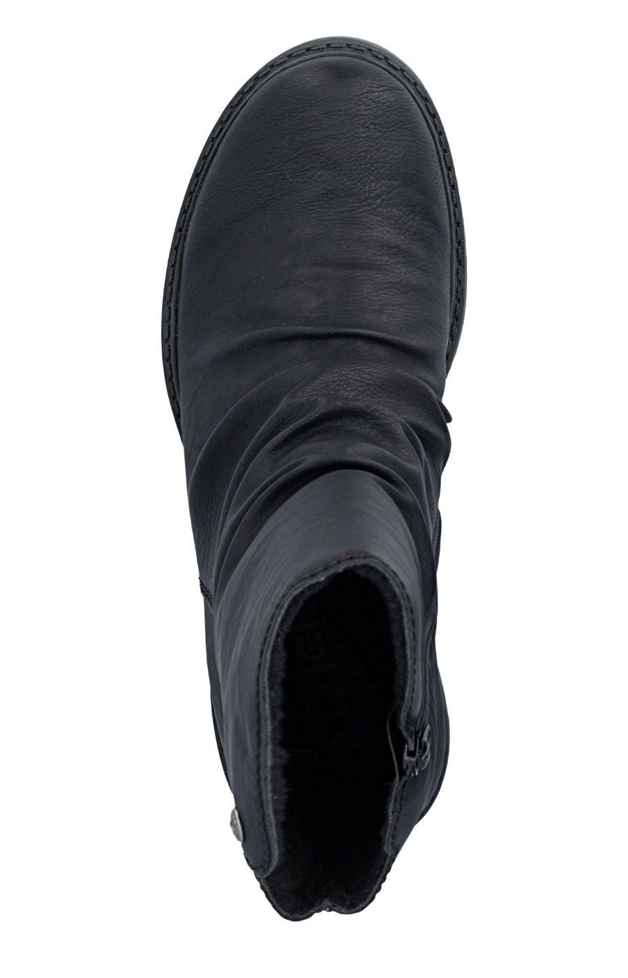 Rieker Ruched Boot in Black 