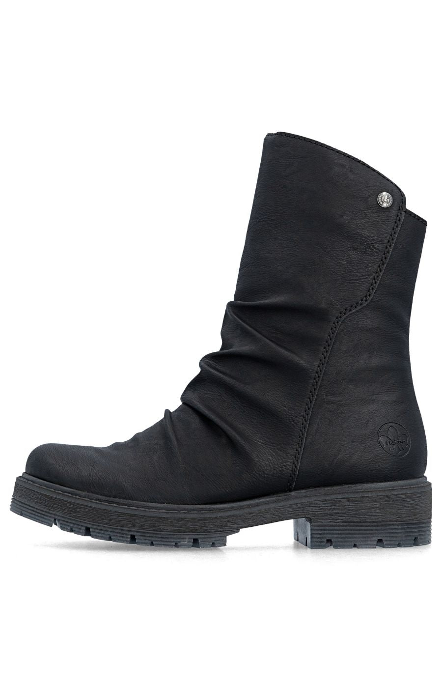 Rieker Ruched Boot in Black 