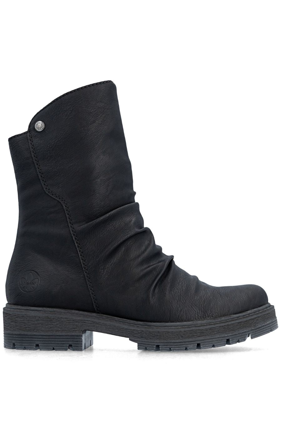 Rieker Ruched Boot in Black 