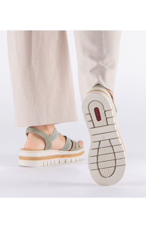 Rieker Seashell Sandal in Khaki 