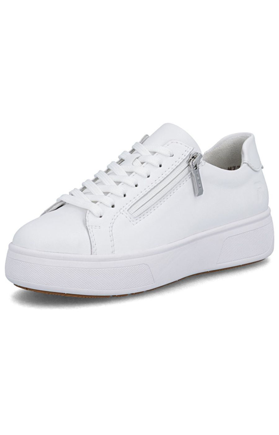 Rieker Side Zip Trainer in White 
