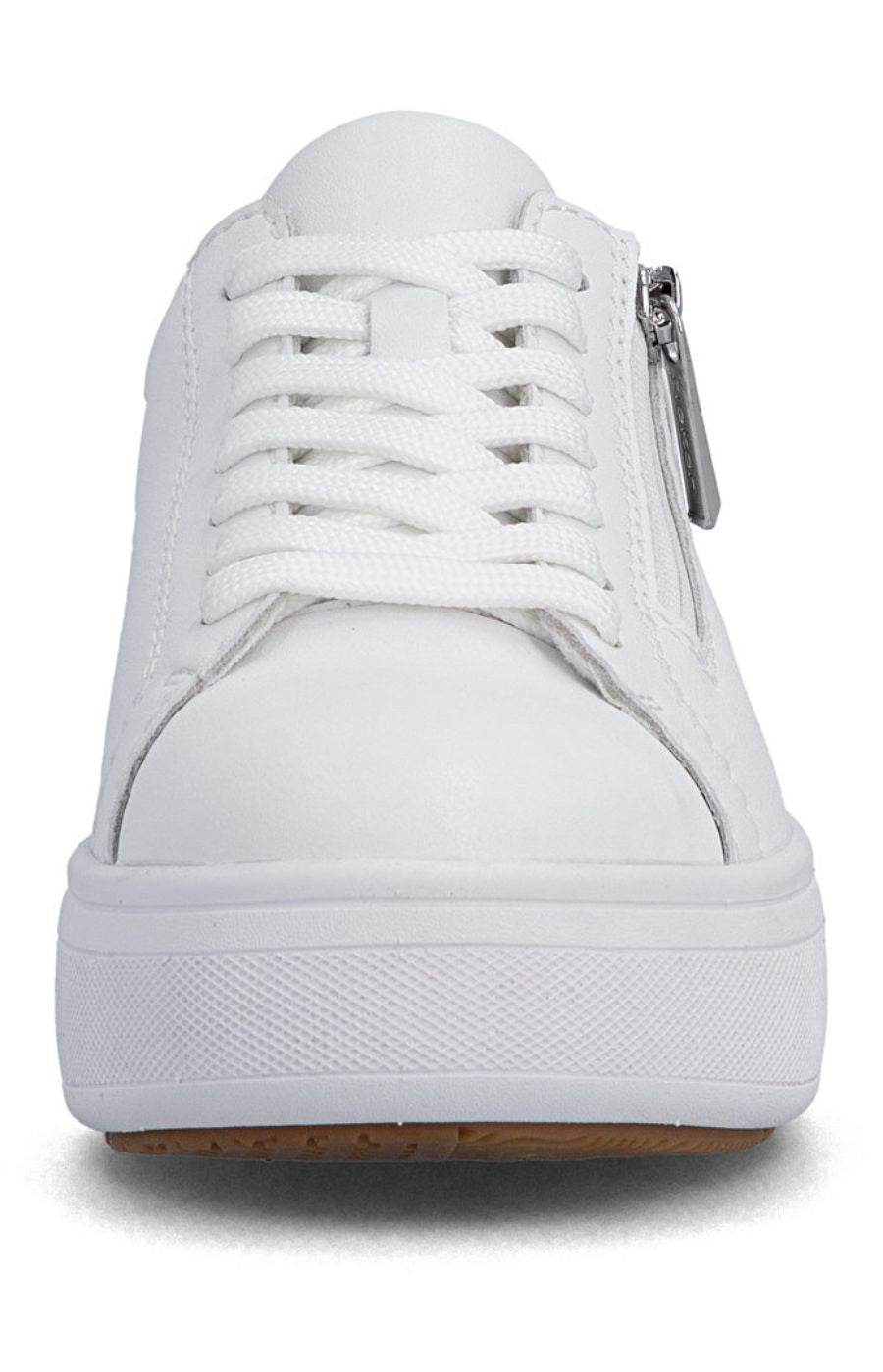Rieker Side Zip Trainer in White 