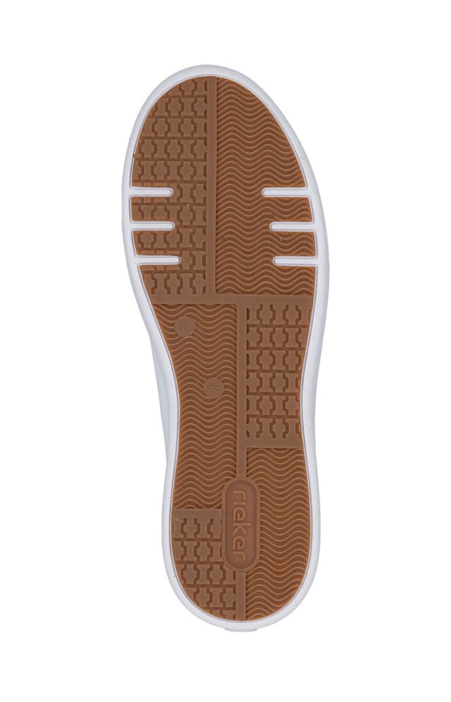 Rieker Side Zip Trainer in White 