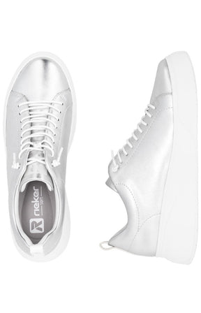 Rieker Silver Trainer with Platform Sole