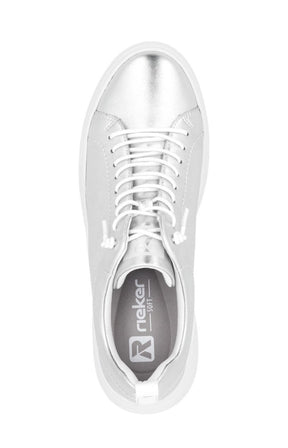 Rieker Silver Trainer with Platform Sole