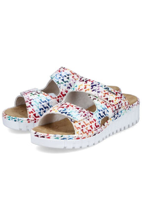 Rieker Slip On Sandal in Multicolour