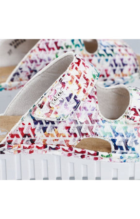 Rieker Slip On Sandal in Multicolour