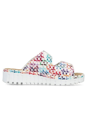 Rieker Slip On Sandal in Multicolour