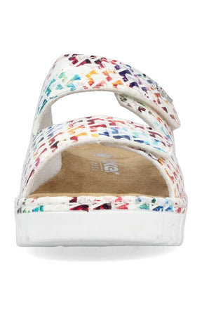 Rieker Slip On Sandal in Multicolour