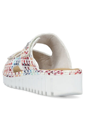 Rieker Slip On Sandal in Multicolour