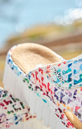 Rieker Slip On Sandal in Multicolour