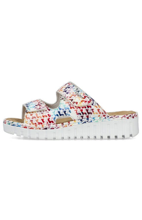 Rieker Slip On Sandal in Multicolour