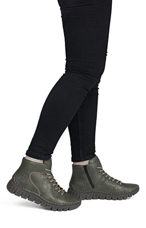 Rieker Stitch Boot in Khaki 