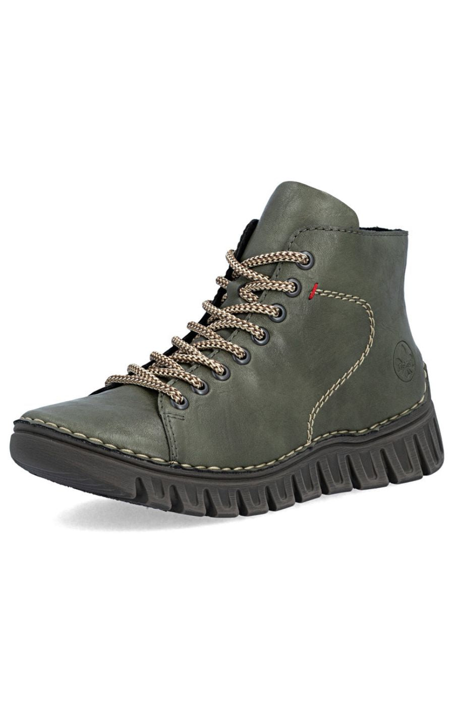 Rieker Stitch Boot in Khaki 